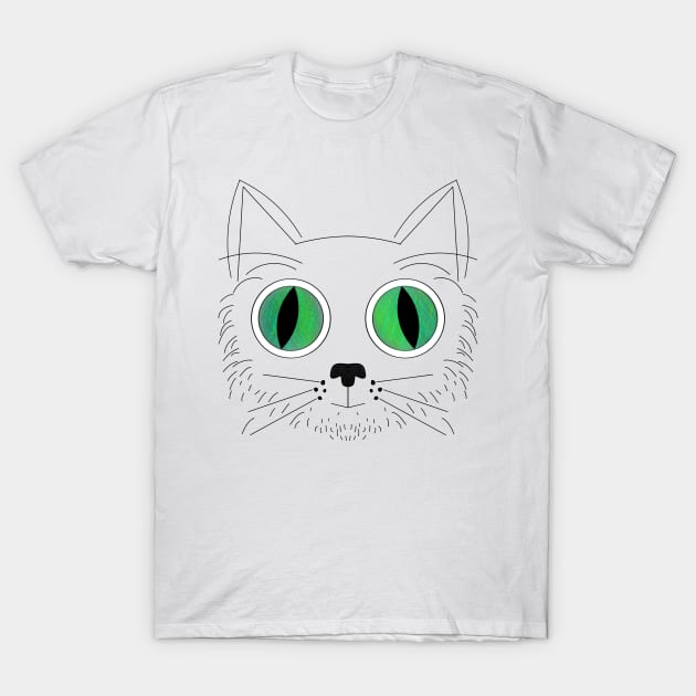 Big Eyed Cat V6 T-Shirt by IgorAndMore